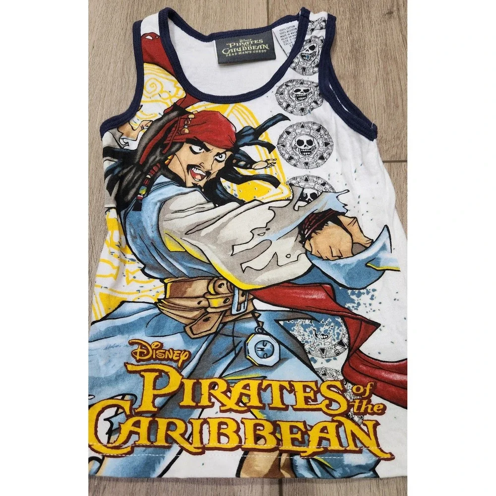 Disney Pirates‎ of the Caribbean Jack Sparrow Tank Tops Set of 2 Kids Size 4/5